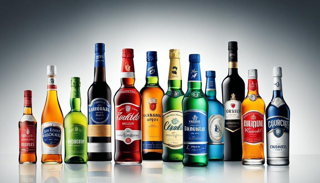Marcas de bebidas alcoólicas renomadas